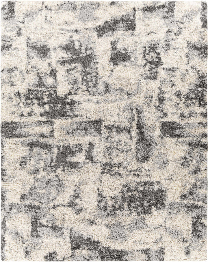 Selcuklu Modern Abstract Design Ivory And Charcoal Area Rug