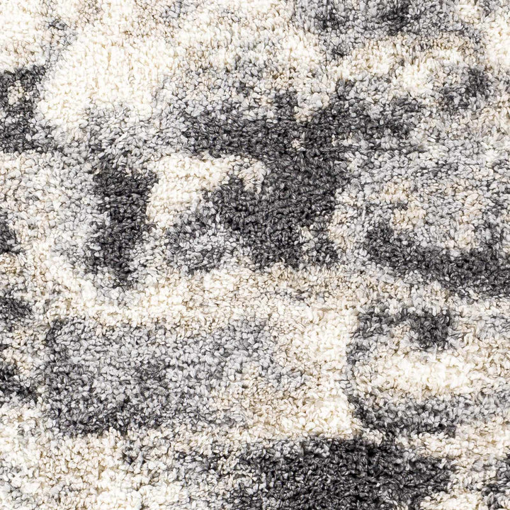 Selcuklu Modern Abstract Design Ivory And Charcoal Area Rug