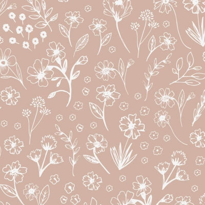 Self - adhesive Pink, Beige and Tan Subtle Floral Pattern wallpaper - The Rug Decor