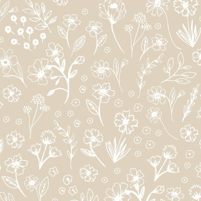 Self - adhesive Pink, Beige and Tan Subtle Floral Pattern wallpaper - The Rug Decor