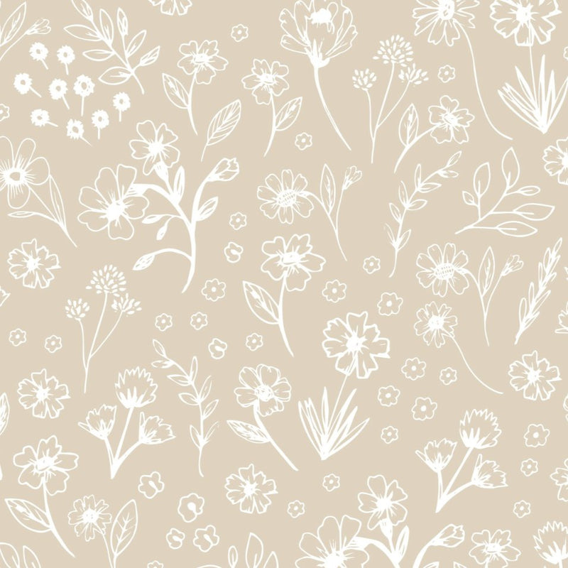 Self - adhesive Pink, Beige and Tan Subtle Floral Pattern wallpaper - The Rug Decor