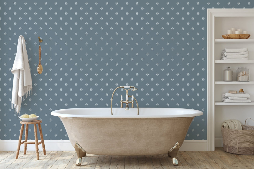 Self - adhesive Stirling Gray, Slate Gray and Beige Butterfly Printed Wallpaper - The Rug Decor