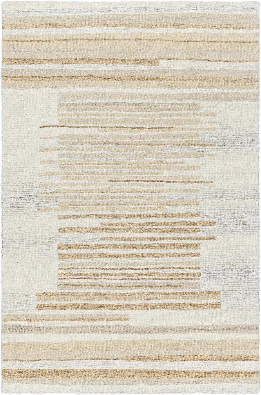Seung Beige Contemporary Style Hand Tufted Wool Rug - The Rug Decor