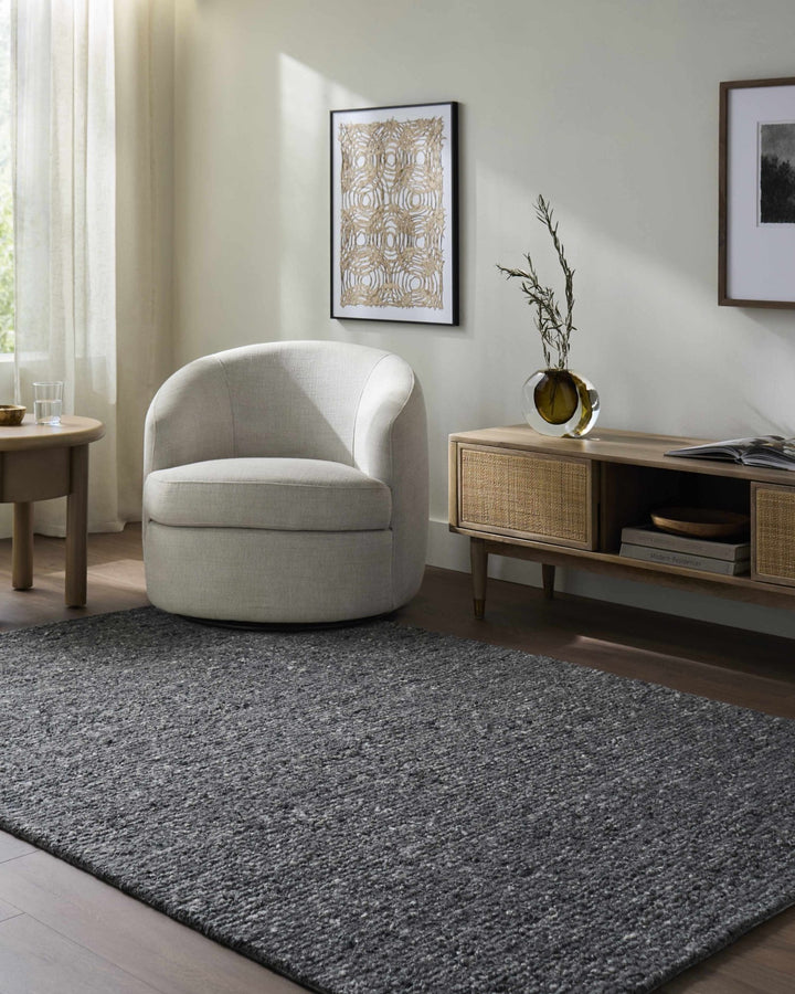 Sevan Contemporary Gray And Black Wool Area Rug - The Rug Decor
