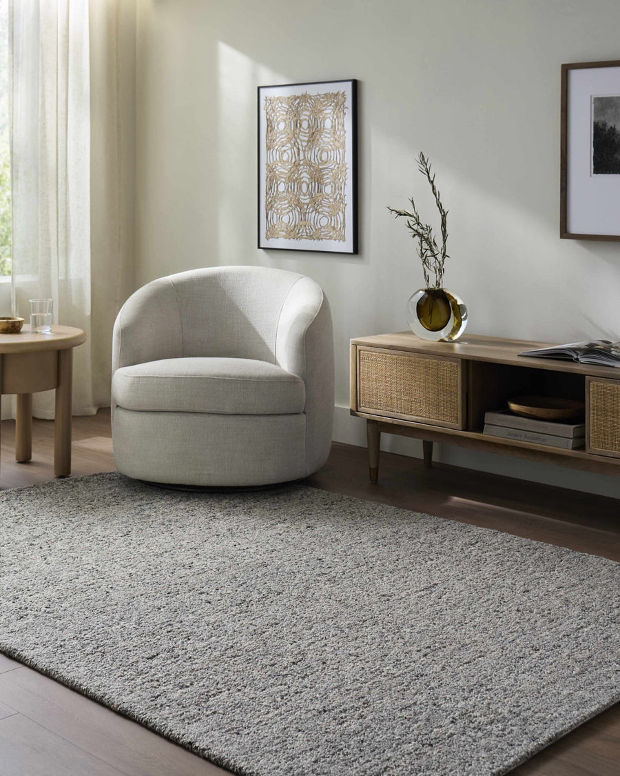 Sevan Modern Solid Gray Wool Area Rug - The Rug Decor