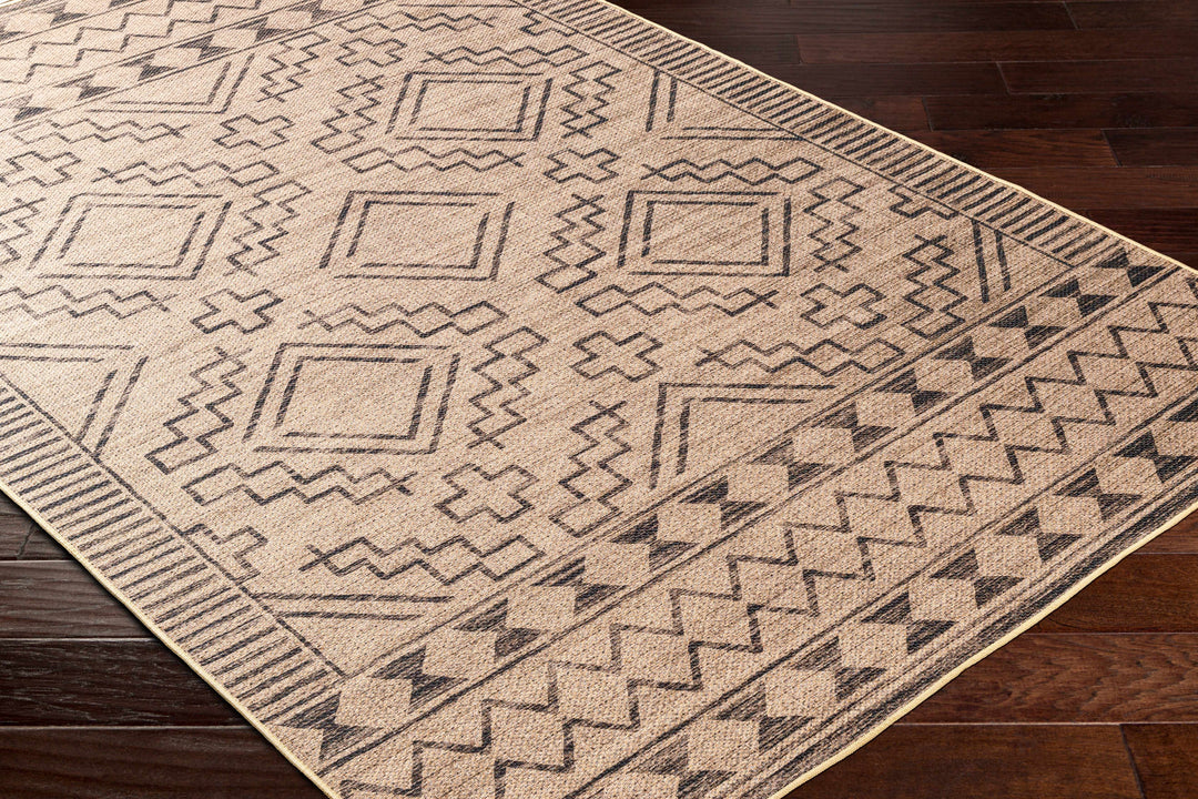 Halle Modern Style Natural Brown Washable Area Rug