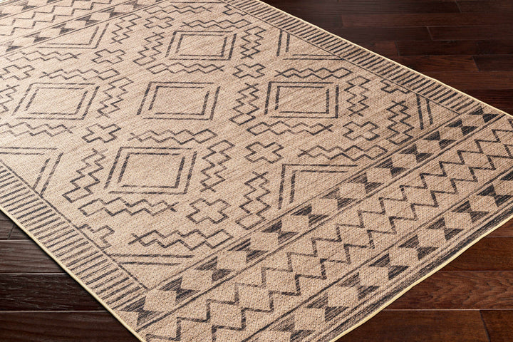 Halle Modern Style Natural Brown Washable Area Rug