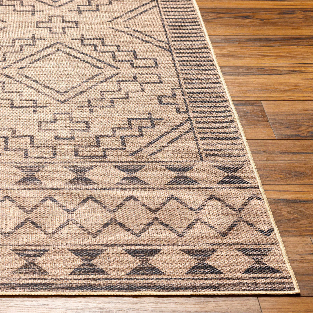 Halle Modern Style Natural Brown Washable Area Rug