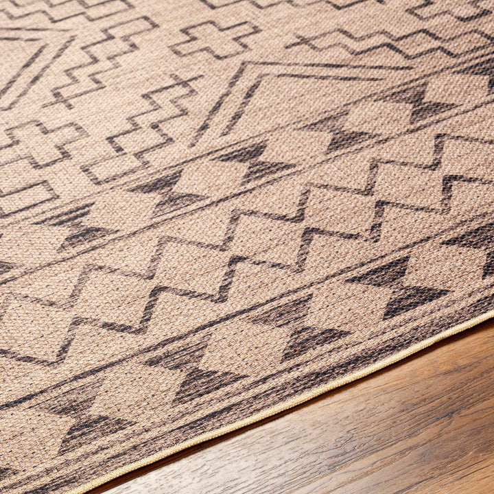 Halle Modern Style Natural Brown Washable Area Rug