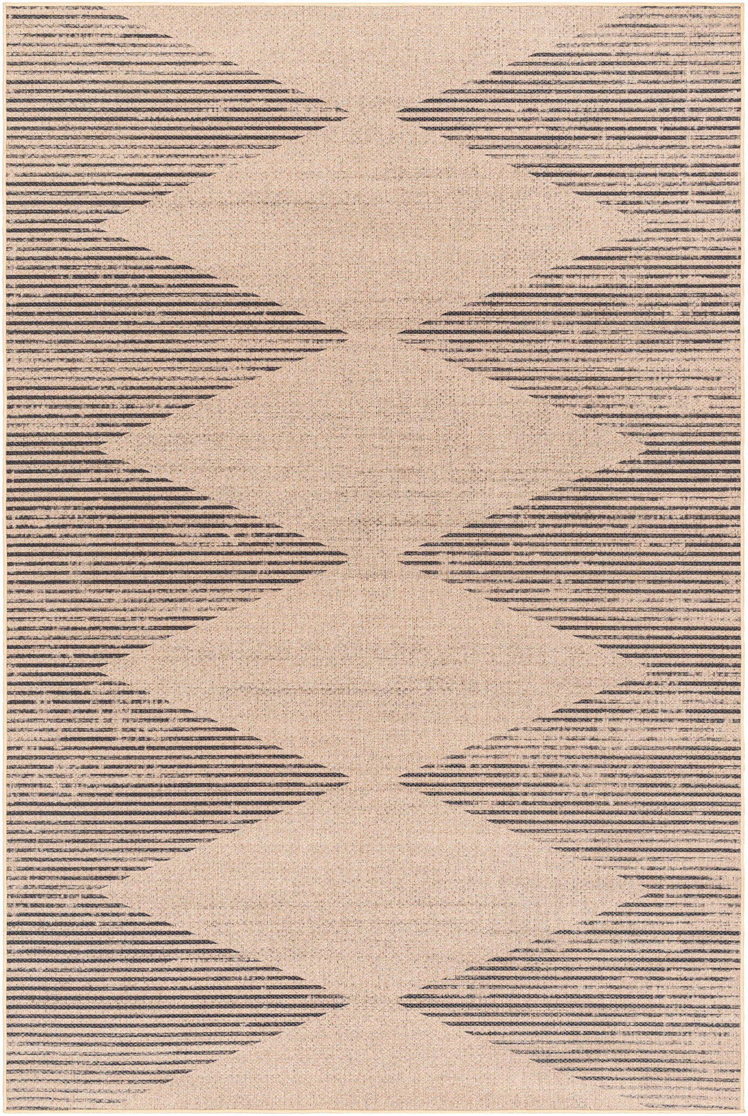 Ijlal Modern Geometric Design Brown Washable Area Rug