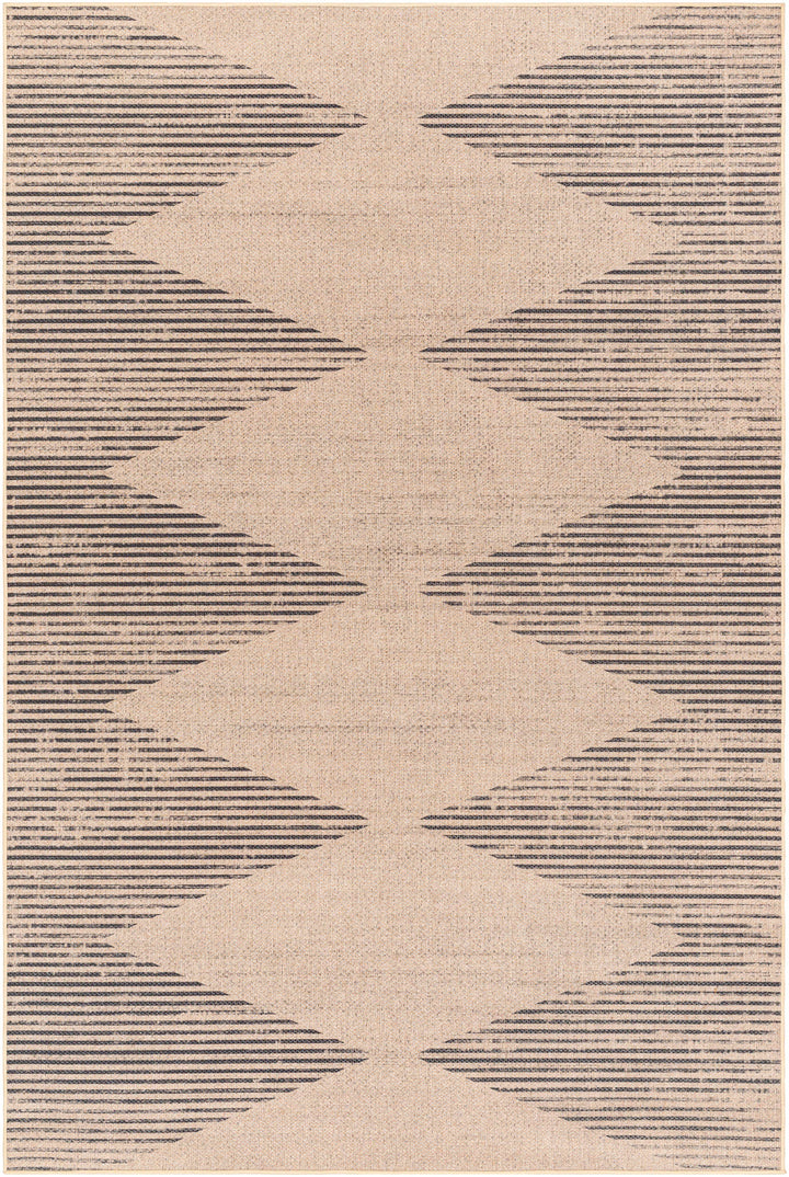 Ijlal Modern Geometric Design Brown Washable Area Rug