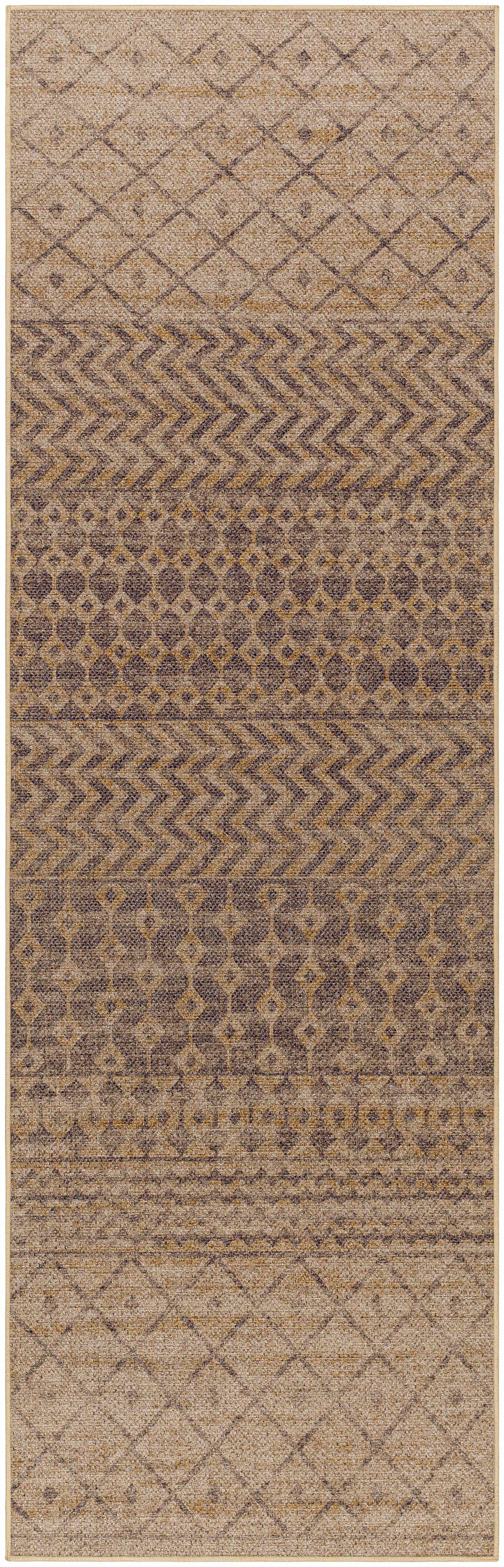 Inali Traditional Style Tan Washable Area Rug