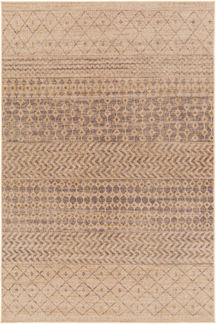 Inali Traditional Style Tan Washable Area Rug
