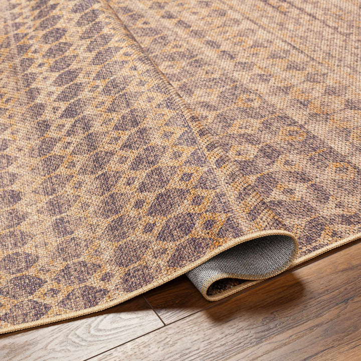 Inali Traditional Style Tan Washable Area Rug