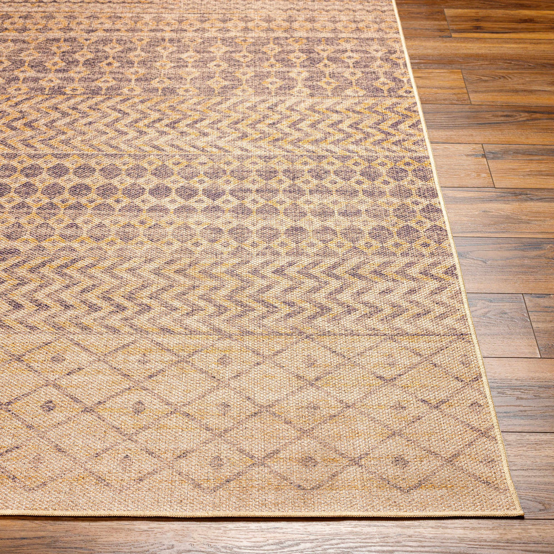 Inali Traditional Style Tan Washable Area Rug