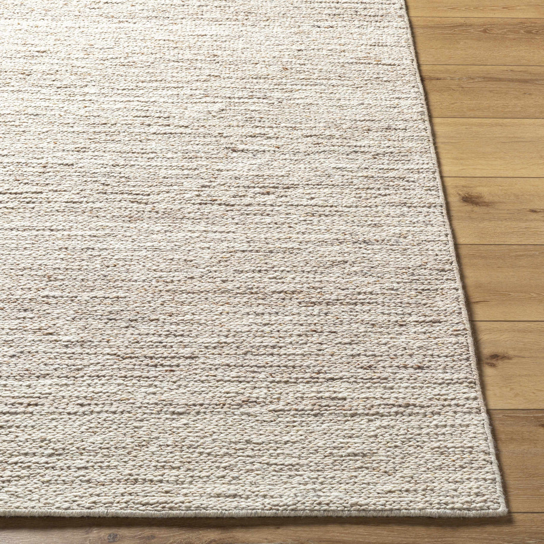 Urmat Contemporary Beige Wool Area Rug