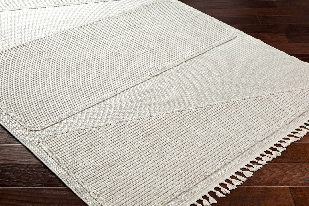 Brac Contemporary Style Ivory And Gray Area Rug