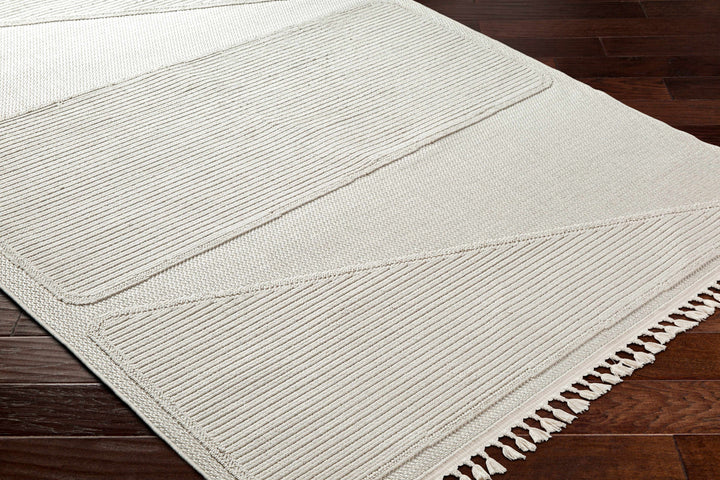 Brac Contemporary Style Ivory And Gray Area Rug