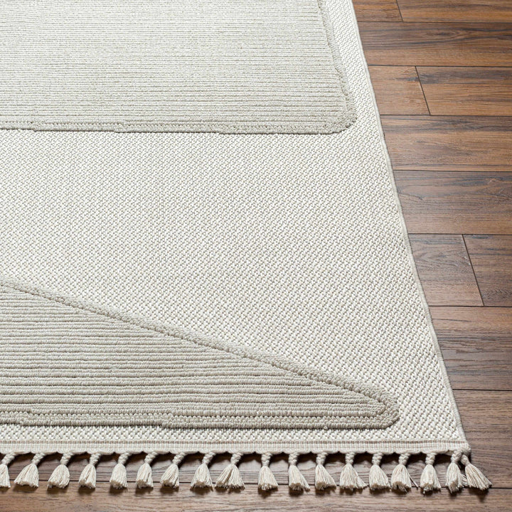 Brac Contemporary Style Ivory And Gray Area Rug