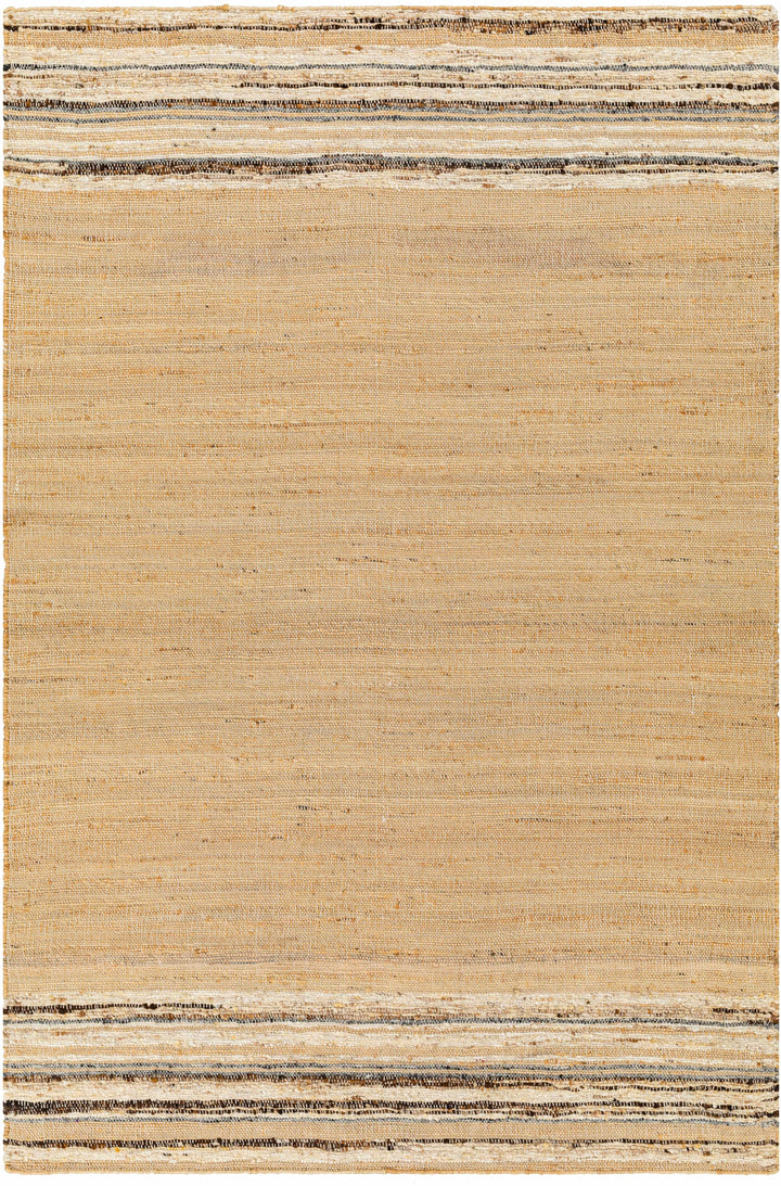 Kame Modern Style Beige Hand Woven Wool Area Rug
