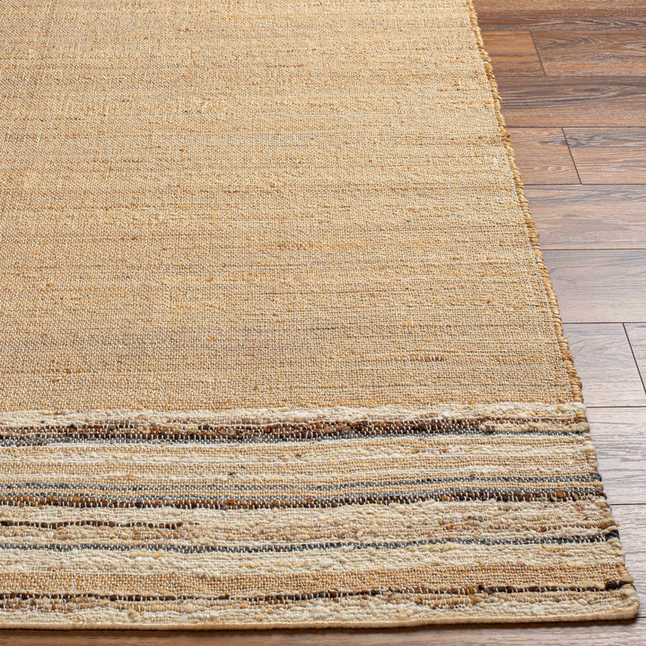 Kame Modern Style Beige Hand Woven Wool Area Rug