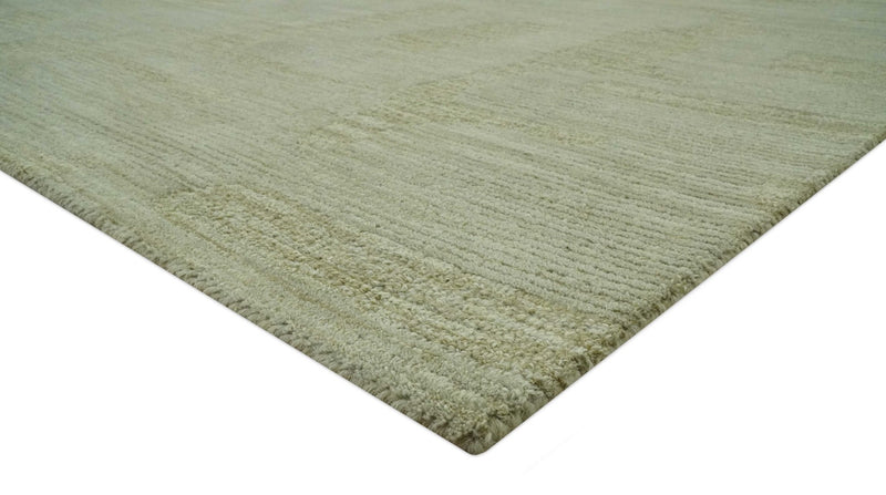 Shades Of Olive Modern Abstract Hand Tufted Custom Made wool rug - The Rug Decor