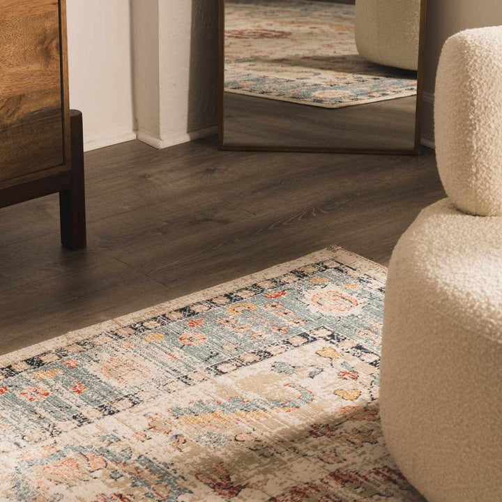 Shafter Traditional Cream And Navy Machine Woven Outdoor Area Rug - The Rug Decor