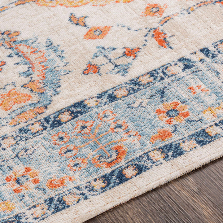 Shafter Traditional Cream And Navy Machine Woven Outdoor Area Rug - The Rug Decor