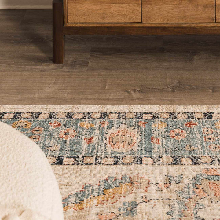Shafter Traditional Cream And Navy Machine Woven Outdoor Area Rug - The Rug Decor