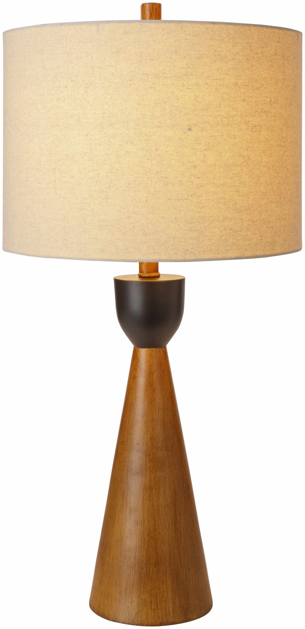 Shchastya Dark Red Resin Table Lamp | Contemporary Accent Lighting - The Rug Decor