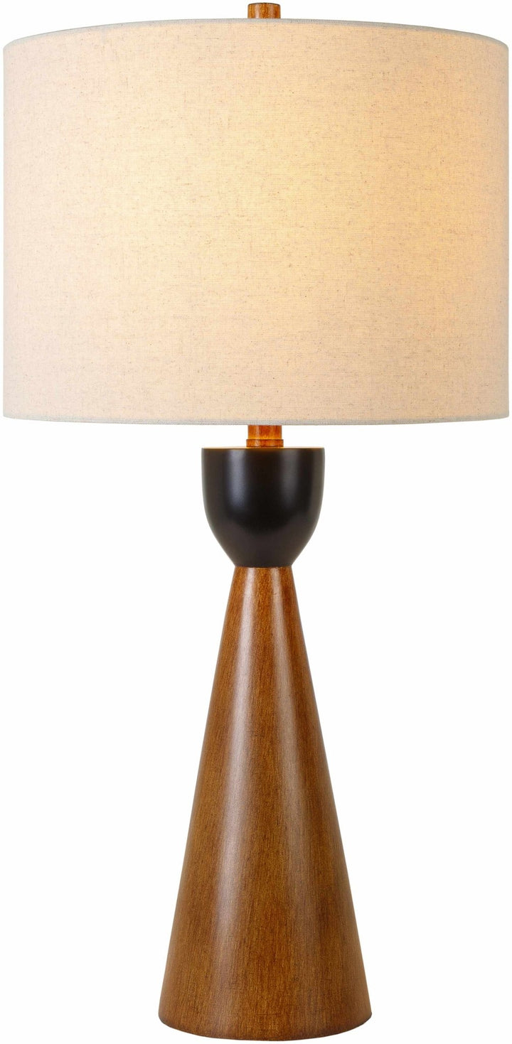 Shchastya Dark Red Resin Table Lamp | Contemporary Accent Lighting - The Rug Decor