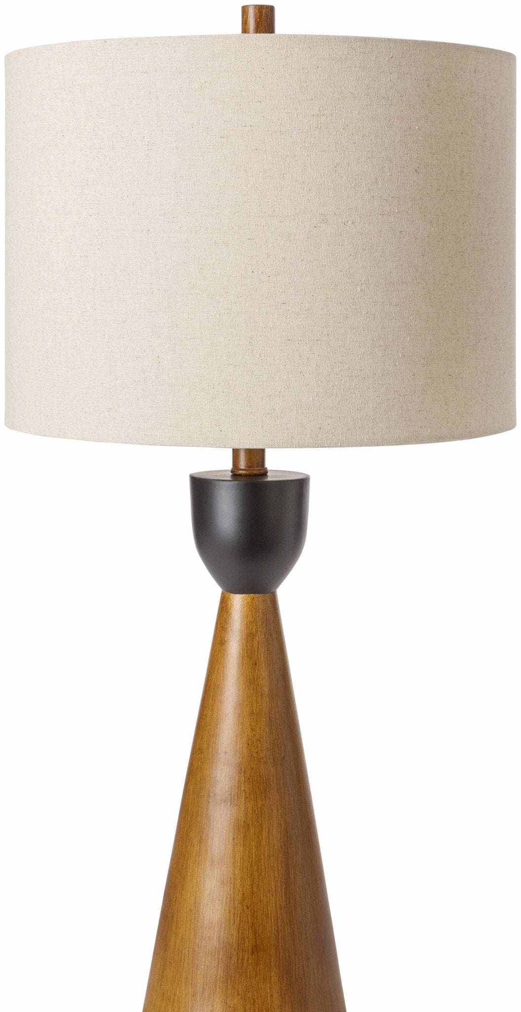 Shchastya Dark Red Resin Table Lamp | Contemporary Accent Lighting - The Rug Decor