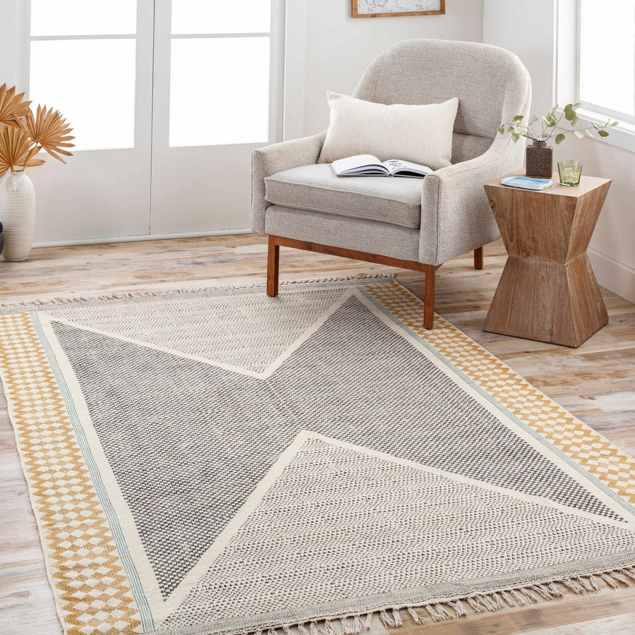Sherbrooke Bohemian Beige And Black Area Rug - The Rug Decor