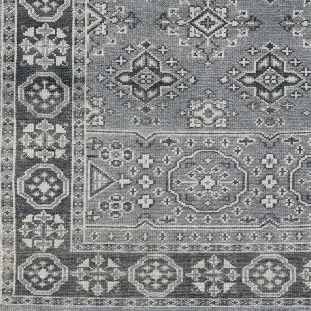 Sherwood Traditional Style Gray Hand Knotted Wool Area Rug - The Rug Decor