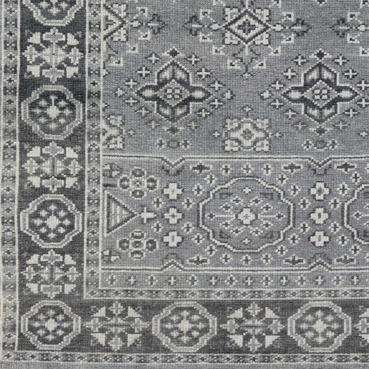 Sherwood Traditional Style Gray Hand Knotted Wool Area Rug - The Rug Decor