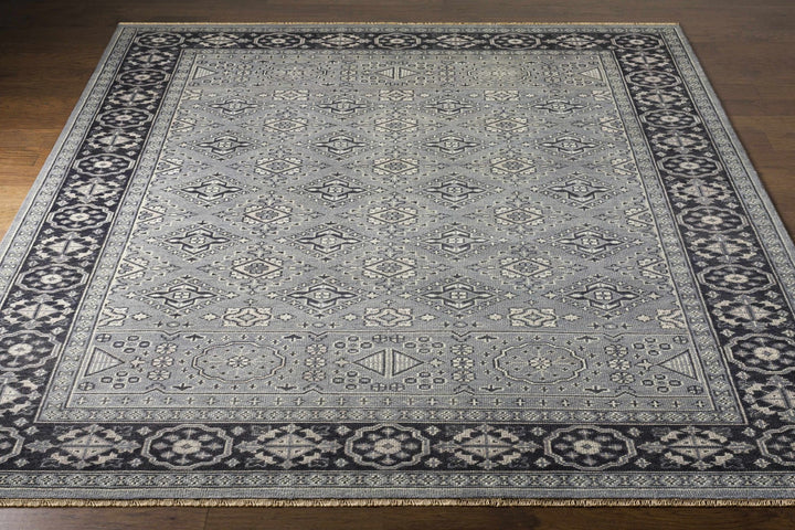 Sherwood Traditional Style Gray Hand Knotted Wool Area Rug - The Rug Decor