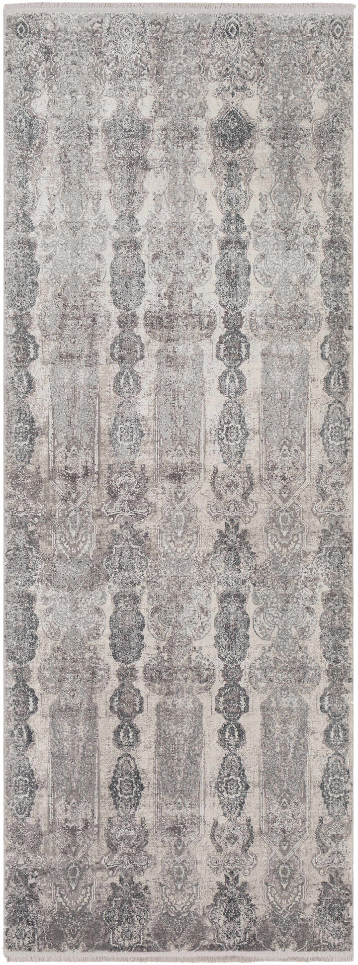 Shipdham Modern Style Gray And Ivory Area Rug