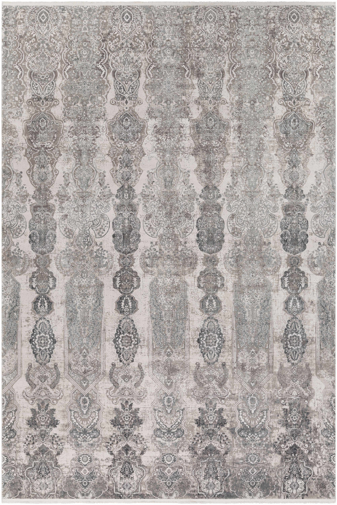 Shipdham Modern Style Gray And Ivory Area Rug