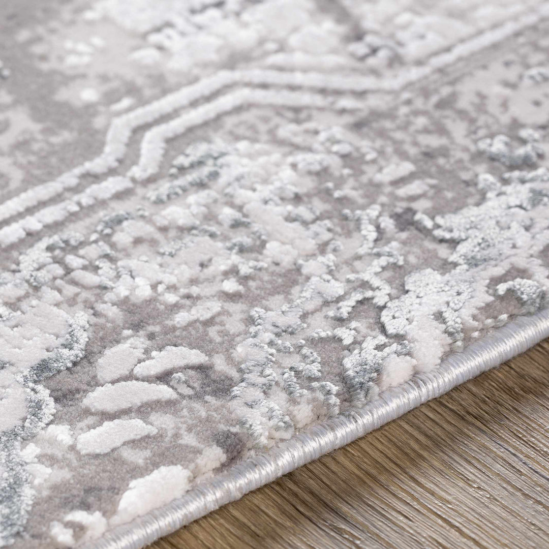 Shipdham Modern Style Gray And Ivory Area Rug