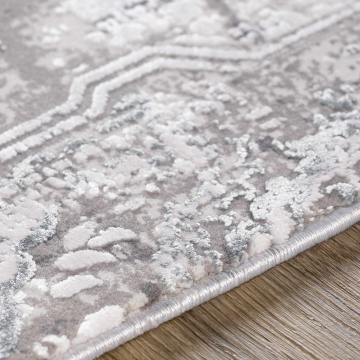 Shipdham Modern Style Gray And Ivory Area Rug