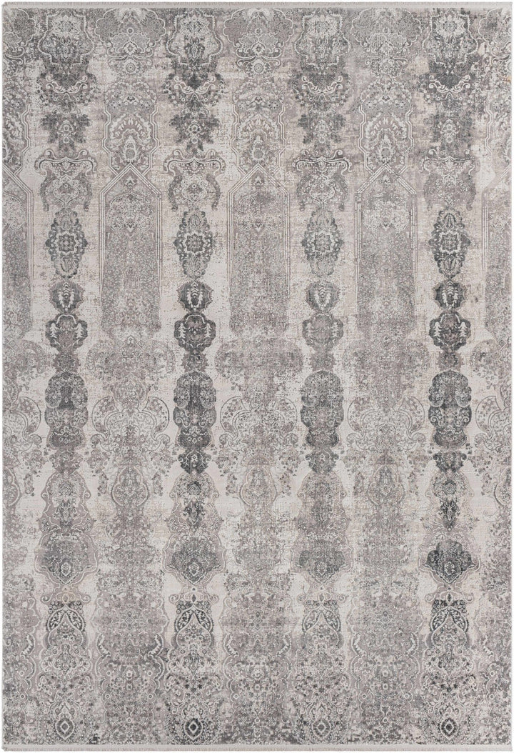 Shipdham Modern Style Gray And Ivory Area Rug - The Rug Decor