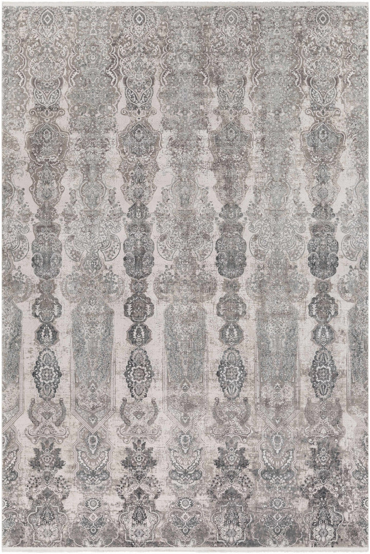 Shipdham Modern Style Gray And Ivory Area Rug - The Rug Decor