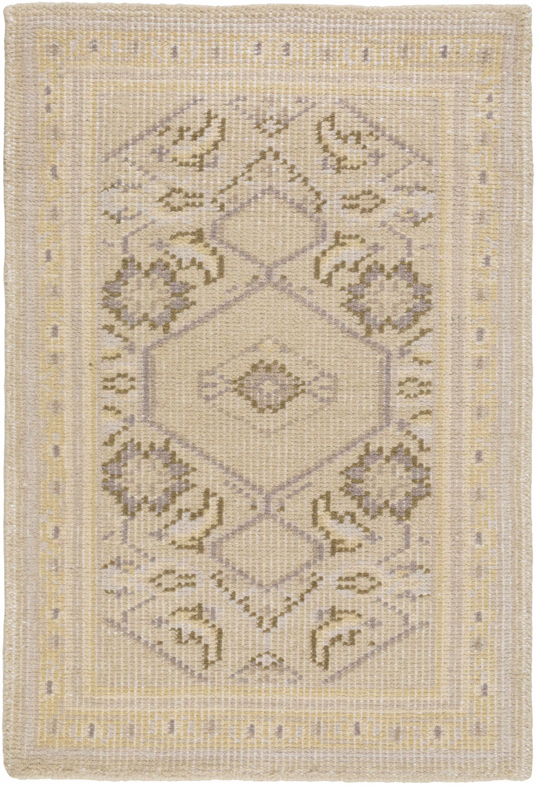 Shoemakersville Traditional Style Beige Hand Knotted Area Rug