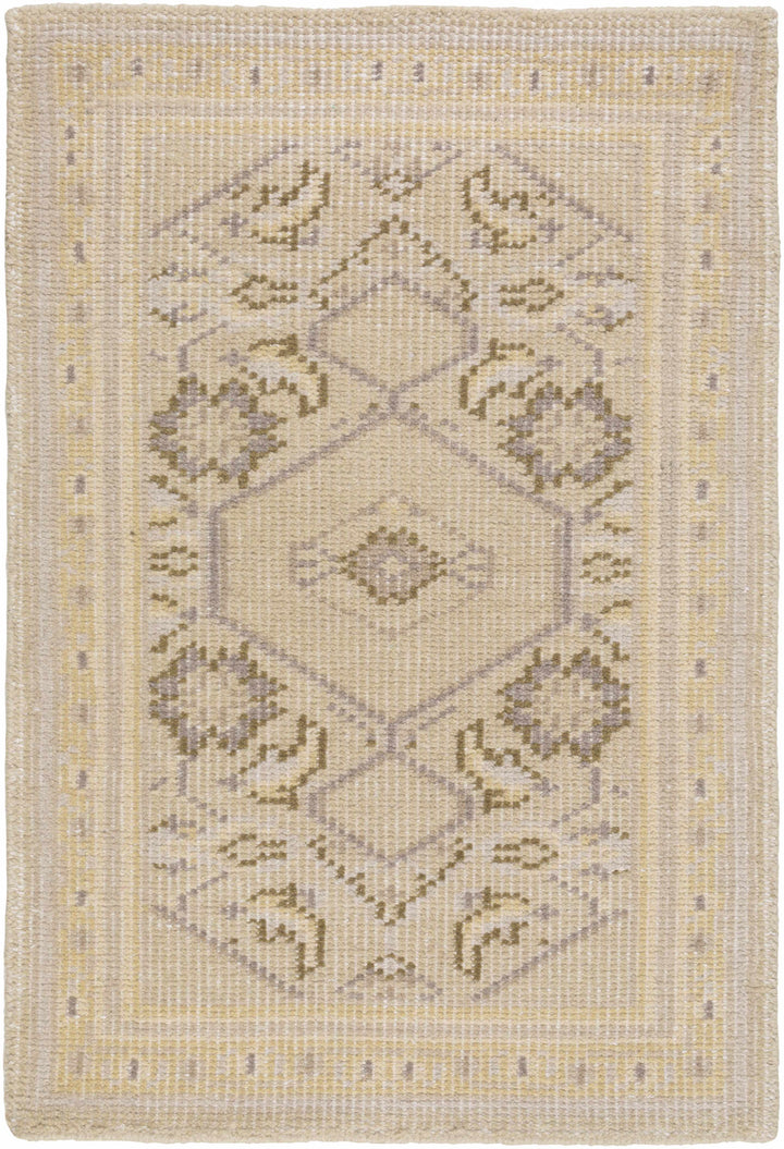 Shoemakersville Traditional Style Beige Hand Knotted Area Rug