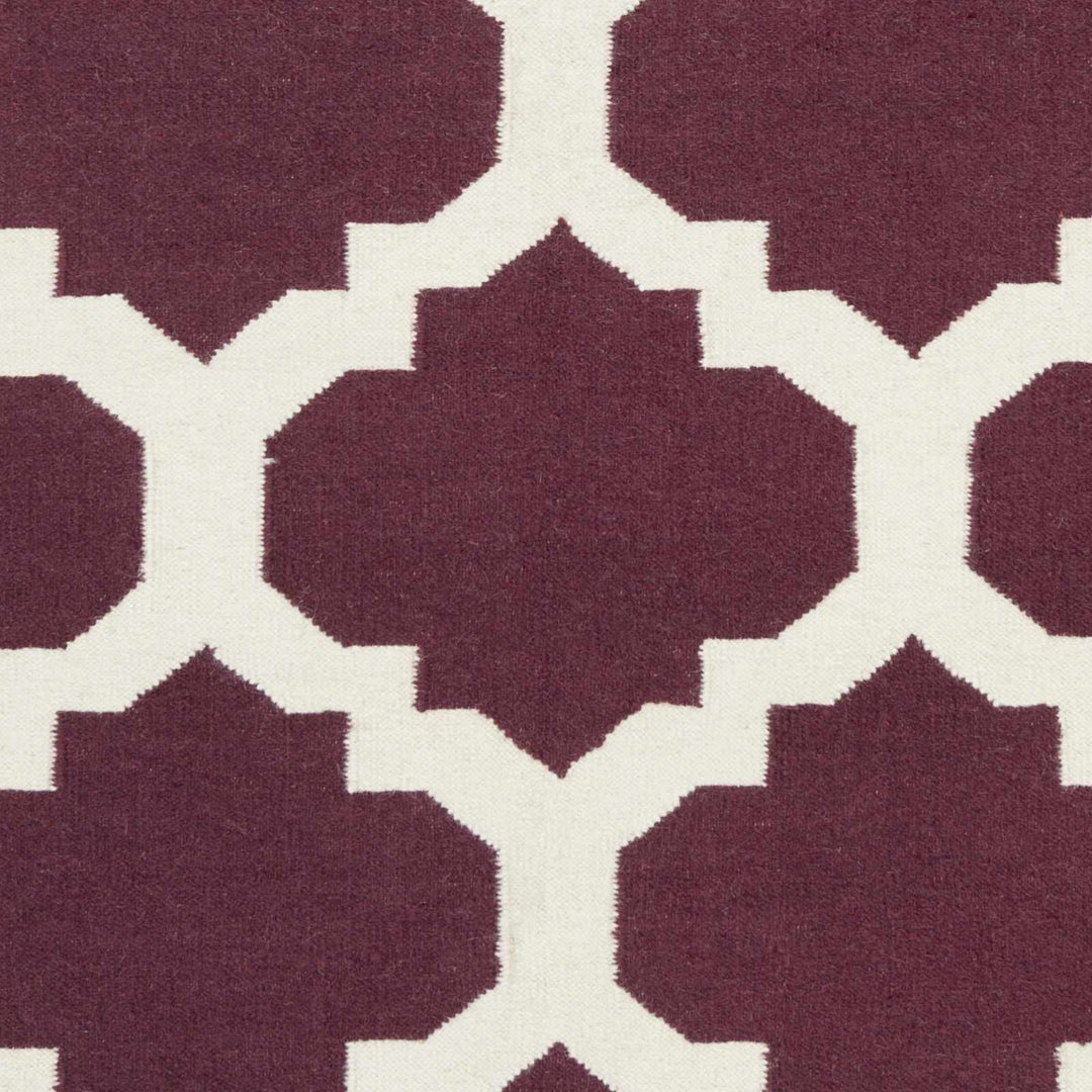 Shotton Contemporary Style Purple Hand Woven Wool Area Rug