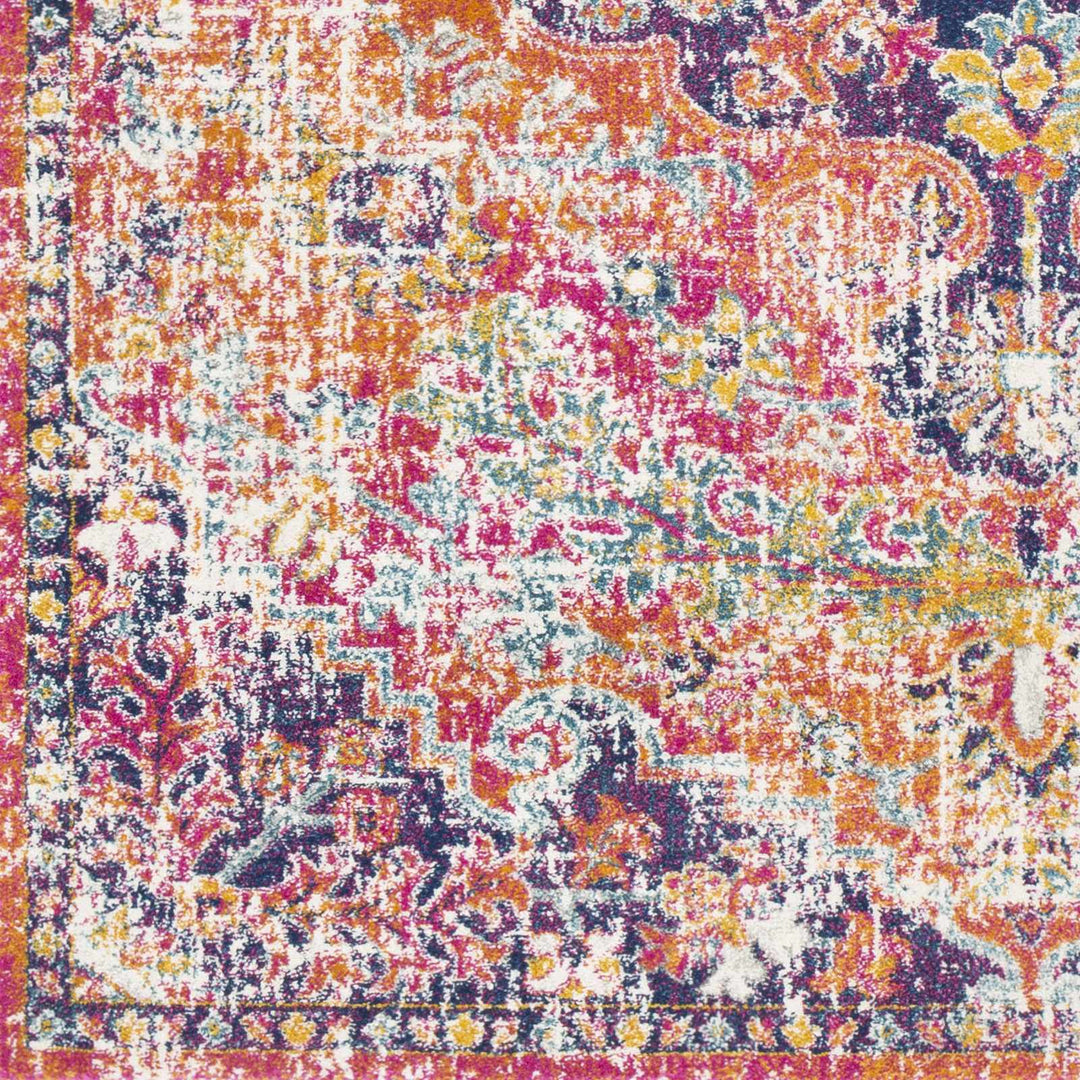 Shueyville Traditional Style Pink And Blue Area Rug
