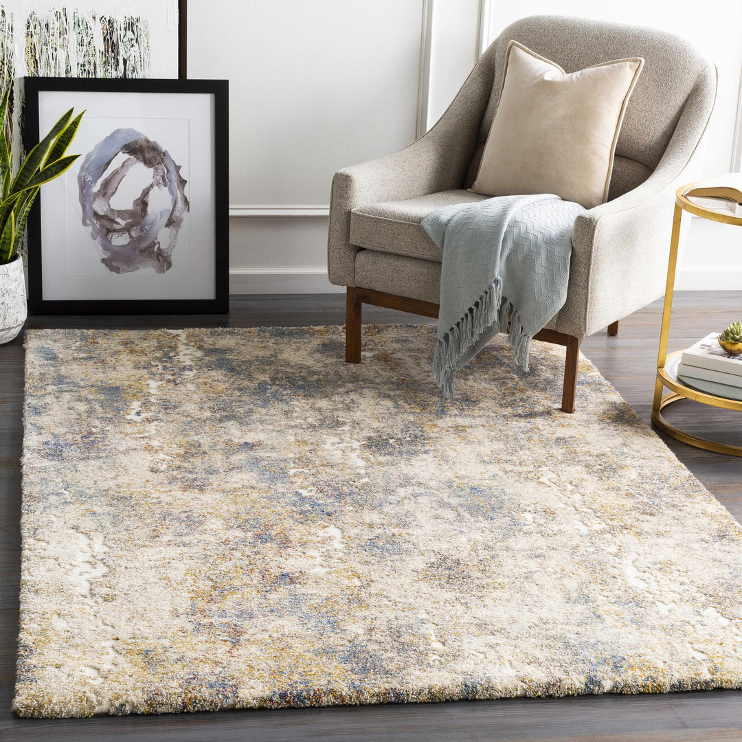 Shullsburg Modern Abstract Beige And Gray Area Rug