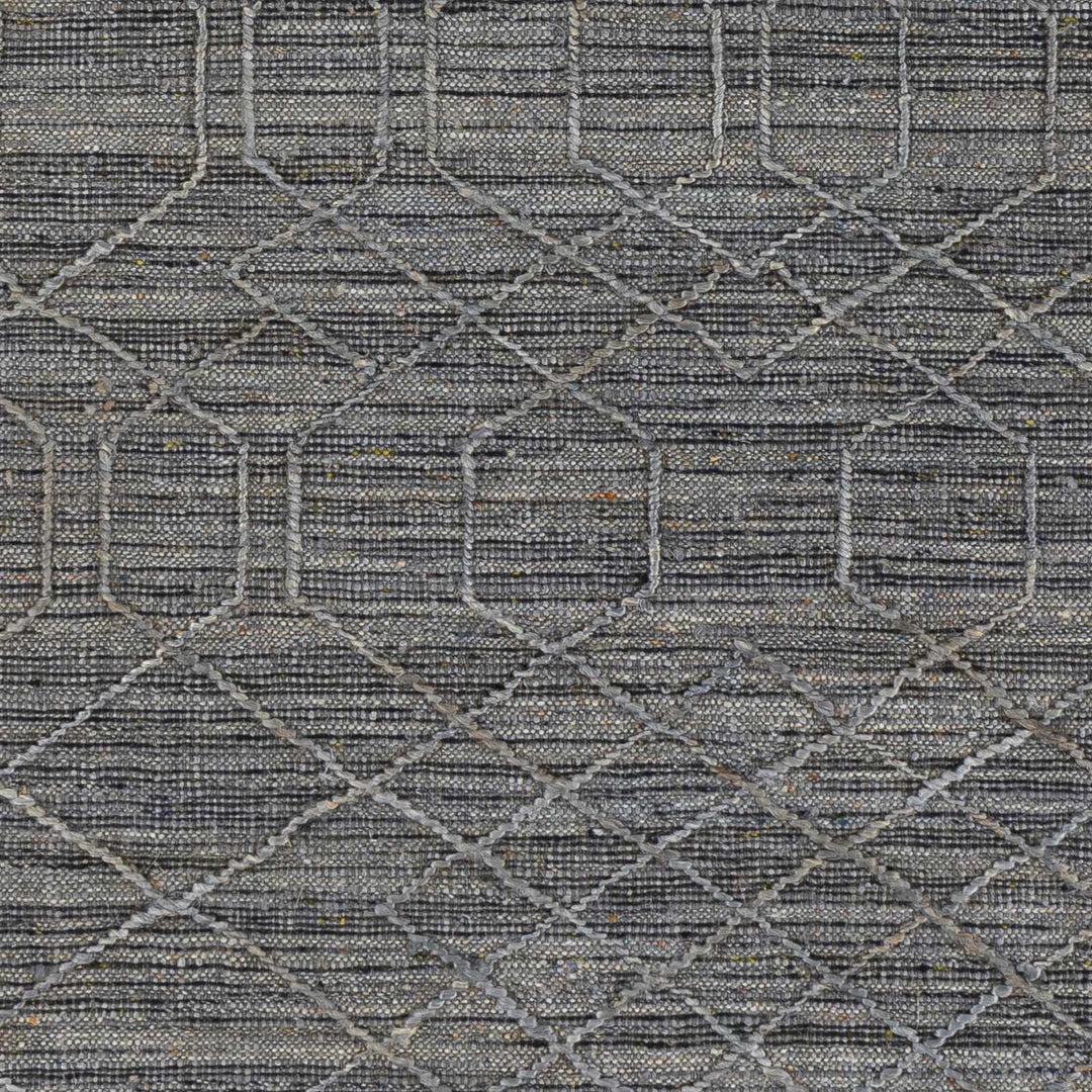 Shurdington Modern Geometrical Design Charcoal Hand Woven Area Rug