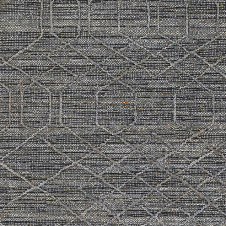 Shurdington Modern Geometrical Design Charcoal Hand Woven Area Rug