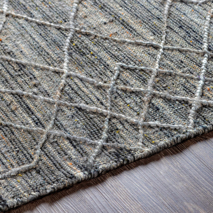 Shurdington Modern Geometrical Design Charcoal Hand Woven Area Rug